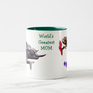 Die bestste Mama-Grouchy Chamäleon-Tasse der Welt Zweifarbige Tasse