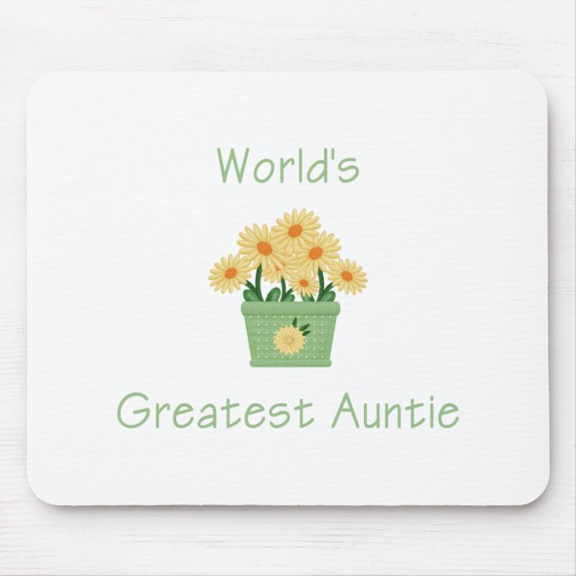 Die bestste Tante der Welt (Blume) Mousepad (Vorne)