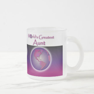 Die bestste Tante Mauve Gift Mug der Welt Mattglastasse