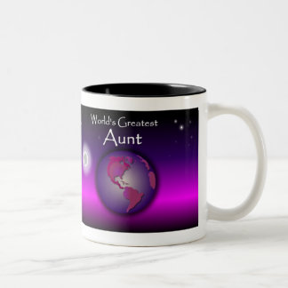 Die bestste Tante Pink Gift Mug der Welt Zweifarbige Tasse