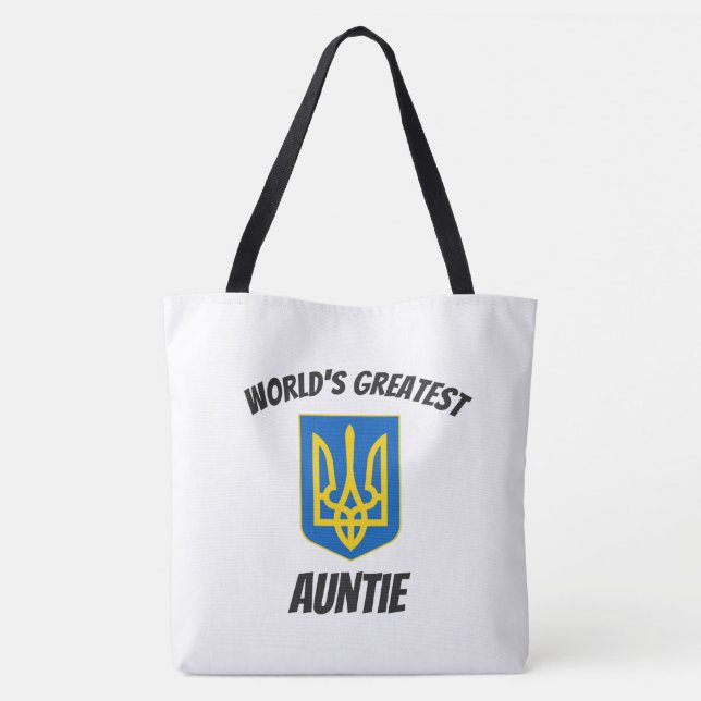 Die bestste Tante Ukrainian Tryzub Tote Bag der (Rückseite)
