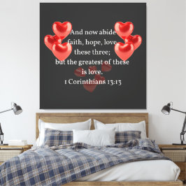 ".. die beststen in der Liebe." Christlich Leinwanddruck