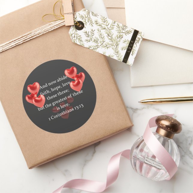 ".. die beststen in der Liebe." Christlich Runder Aufkleber (Schenken)