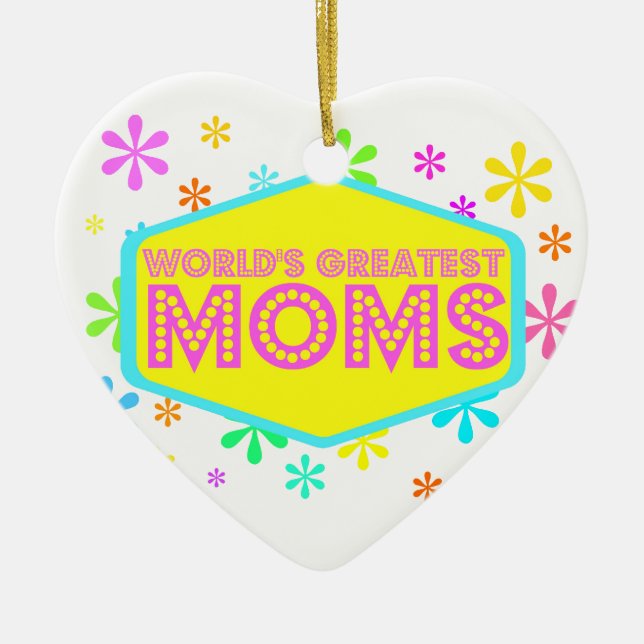Die beststen Mamas der Welt Keramikornament (Vorne)