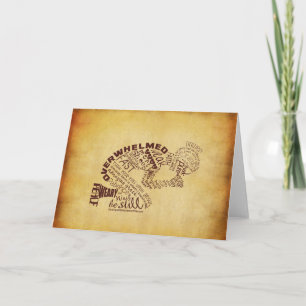 Die betende Karte des Frauen-(Gruß-Vintages) 7x5