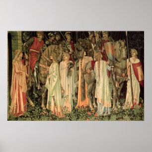 Die Bewaffnung und die Abfahrt der Ritter Poster