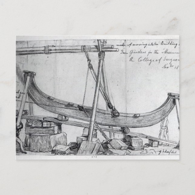 Die bewegten eisernen Girders bauten den Jäger Postkarte (Vorderseite)