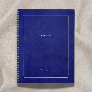 Die Beweise   Indigo-Leder & Silber-Gelehrter Notizbuch