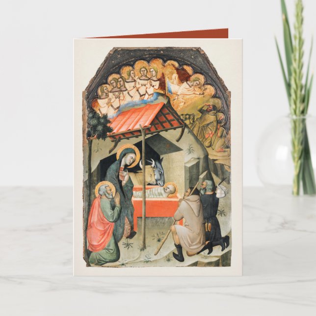 Die Bewunderung der Hirten durch Bartolo di Fredi Karte (Vorderseite)