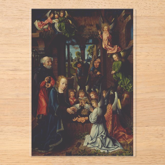 Die Bewunderung des christlichen Kindes Acryleinladungen (Vorderseite)