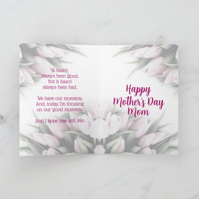 Die Beziehung hat sich entwickelt - Muttertag Dankeskarte (Innenseite)