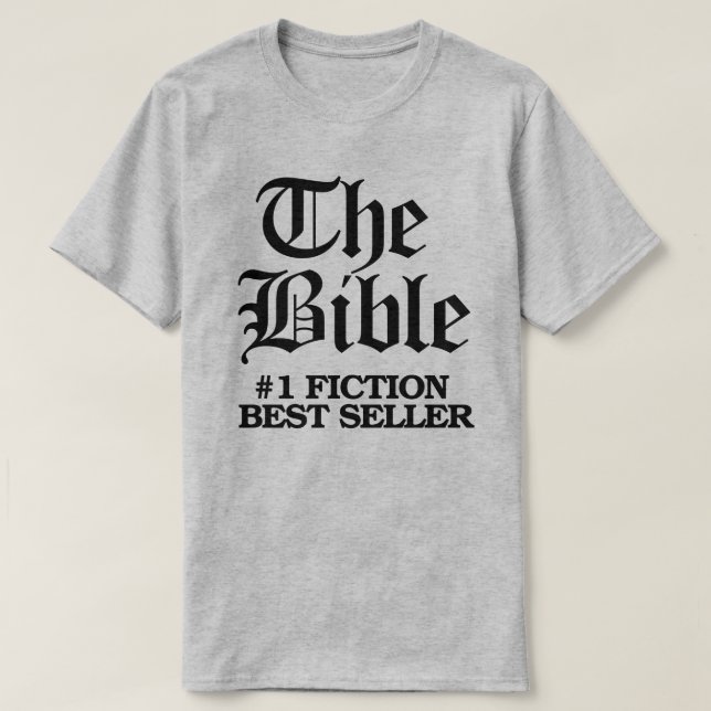 Die Bibel: #1 Fiktion Bester Verkäufer T-Shirt (Design vorne)