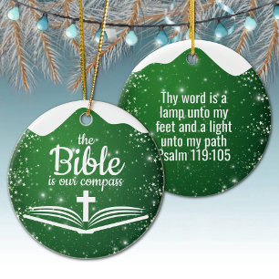 Die Bibel ist unser Kompass Bibelvers Festive ⛪️🎄 Keramik Ornament