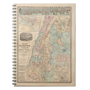 Die Bibel-Leser-Palästina-Lands-Karte Notizblock