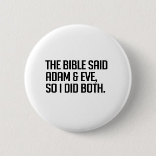 Die Bibel sagte Adam und Eva Button