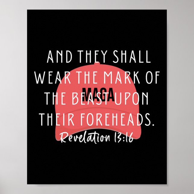 Die Bibelverse gegen Trump und sie werden den Mars Poster (Vorne)