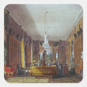 Die Bibliothek der Königin, Frogmore Quadratischer Aufkleber