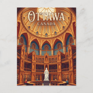 Die Bibliothek des Parlaments Kanada Postkarte