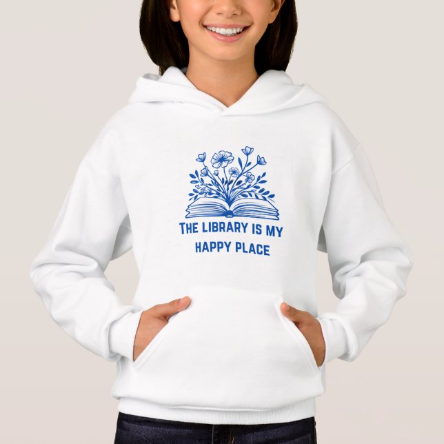 Die Bibliothek ist mein glücklicher Ort - Inspirat Hoodie (Vorderseite)