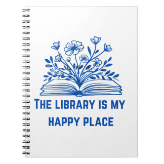 Die Bibliothek ist mein glücklicher Ort - Inspirat Notizblock