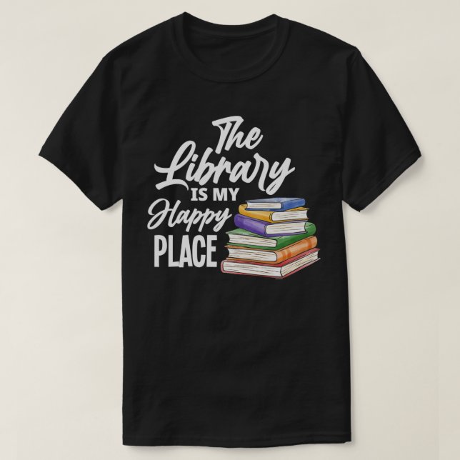 Die Bibliothek ist mein schönstes Buch Lover Gif T-Shirt (Design vorne)