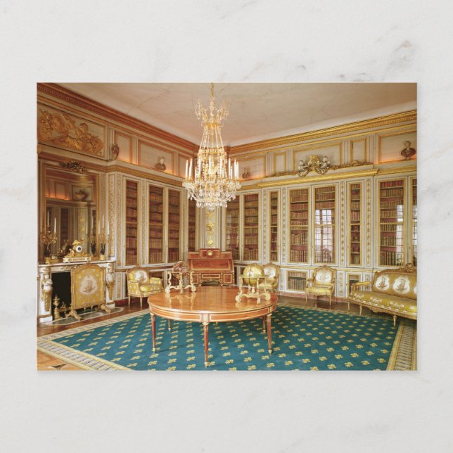 Die Bibliothek von Louis XVI im Jahre 1781 Postkarte (Vorderseite)