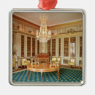 Die Bibliothek von Louis XVI im Jahre 1781 Silbernes Ornament