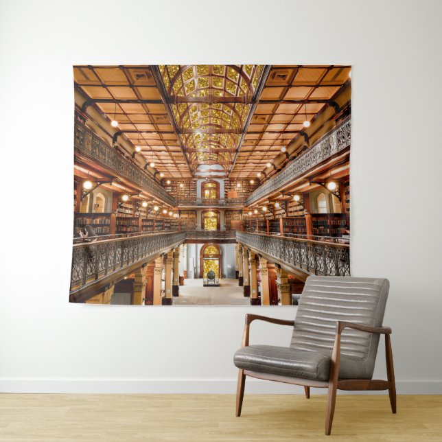die Bibliothek Wandteppich (Beispiel (Horizontal))