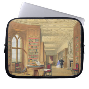 Die Bibliothek, Windsor Schloss, 1838 (Farbelitho) Laptopschutzhülle