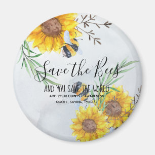 Die Bienen gerettet und die Welt Personalisiert Ge Magnet