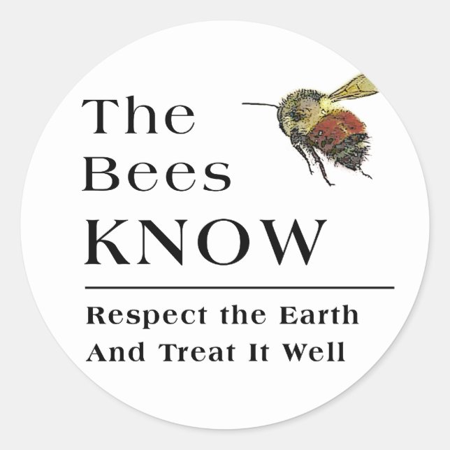 Die Bienen kennen Runder Aufkleber (Vorderseite)
