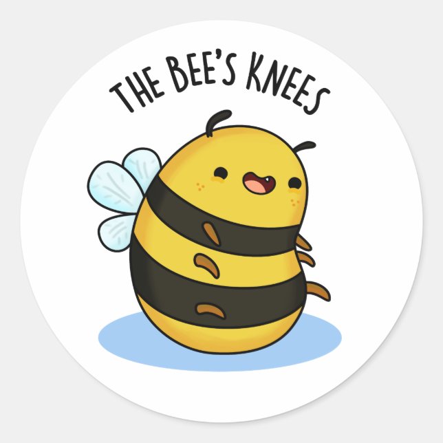 Die Bienen Knees Funny Bumble Pun Runder Aufkleber (Vorderseite)