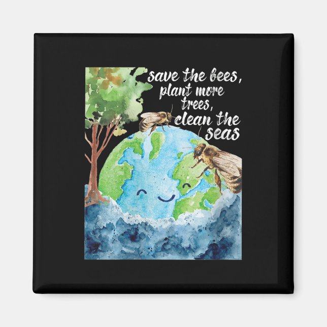 Die Bienen Rettend Frauen - Umweltschutz Magnet (Vorne)