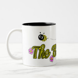 die Bienendame mit Blumen Zweifarbige Tasse