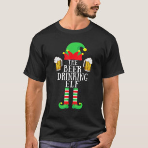 Die Bier Drink Elf Matching Family Group Xmas P T-Shirt
