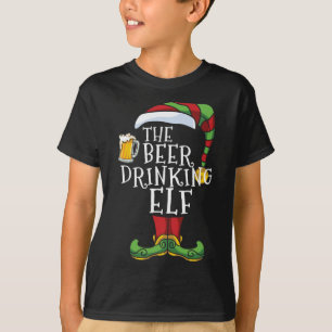 Die Bier trinkt Elf Familie passend Weihnachten Fu T-Shirt