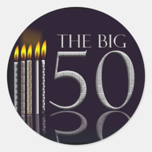 Die Big 50 Black Birthday Aufkleber