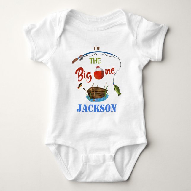Die Big One Baby Bodysuite Kleiner Fischer Strampler (Vorderseite)
