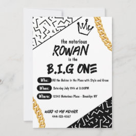 Die Big One Birthday 90er Hip Hop Einladung