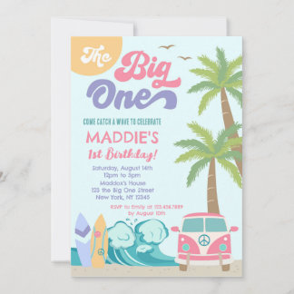 Die Big One Surf's up Surf - Einladung zum Geburts