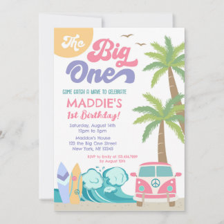 Die Big One Surf's up Surf - Einladung zum Geburts