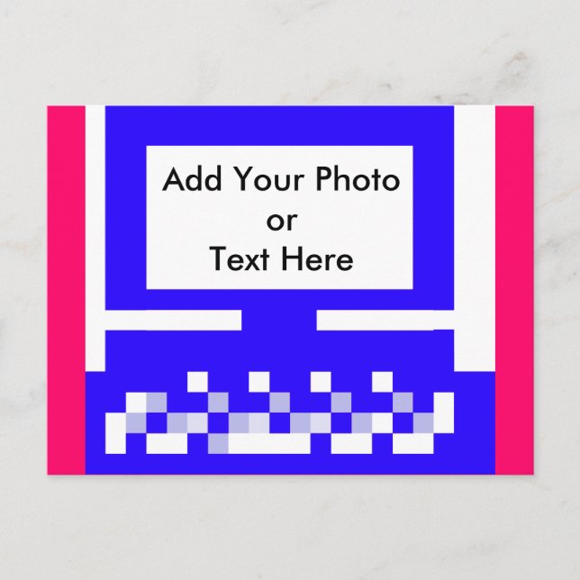 Die Bilder der MUSEUM Artist Serie Computer Blue Postkarte (Vorderseite)