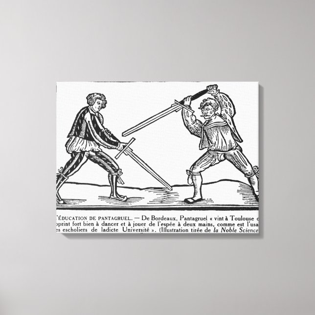 Die Bildung Pantagruel, Illustration Leinwanddruck (Vorderseite)