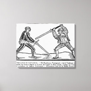 Die Bildung Pantagruel, Illustration Leinwanddruck