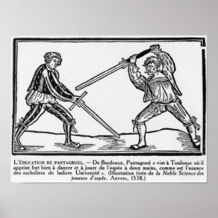 Die Bildung Pantagruel, Illustration Poster