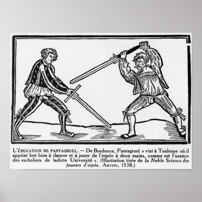 Die Bildung Pantagruel, Illustration Poster (Vorne)