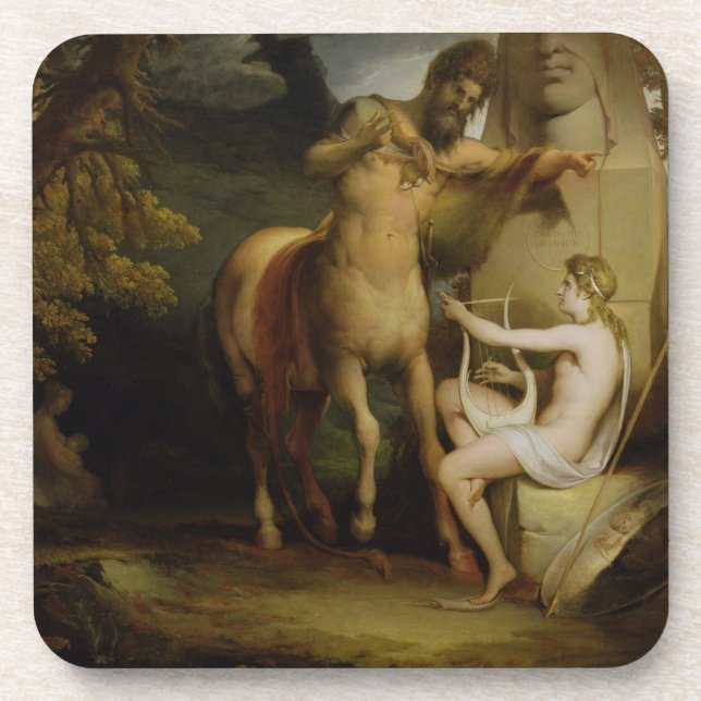 Die Bildung von Achilleus, c.1772 (Öl auf Untersetzer (Vorderseite)