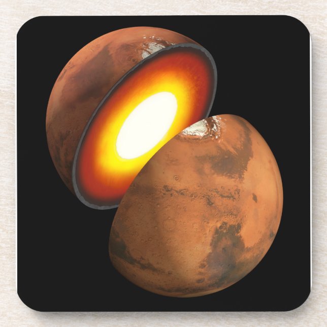 Die Bildung von Rocky Bodies im Sonnensystem. Getränkeuntersetzer (Vorderseite)