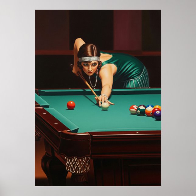 DIE BILLARD SPIELERIN POSTER (Vorne)