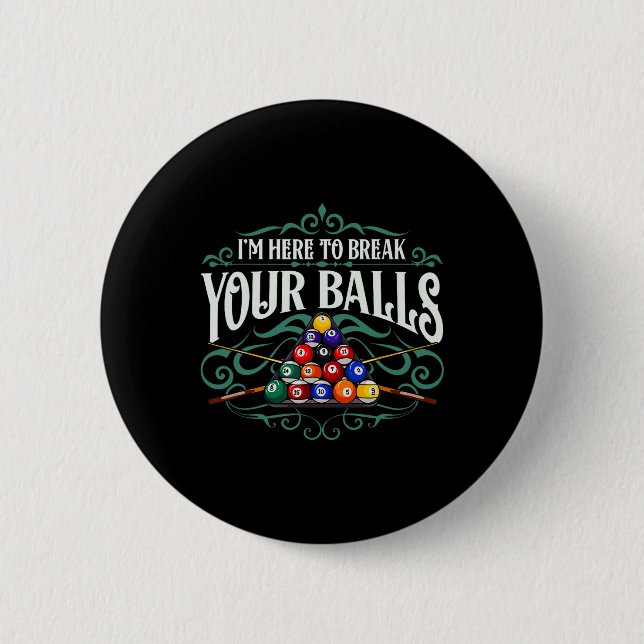 Die Billiard Billard Pool Hall lädt zum Verweilen  Button (Vorderseite)